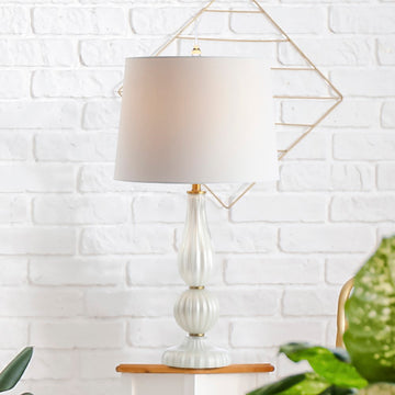 Maddie 28" Glass/Metal LED Table Lamp - JONATHAN Y